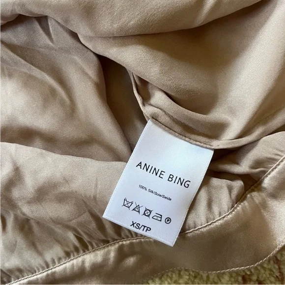 Anine Bing Flutter Sleeve Silk Top XS - Picture 6 of 7